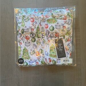 LEV Baby Bamboo 6-9m Christmas Footie